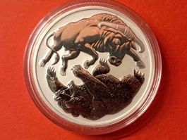 Australien Bull and Bear | Bulle und Bär 2020 1 oz Silber