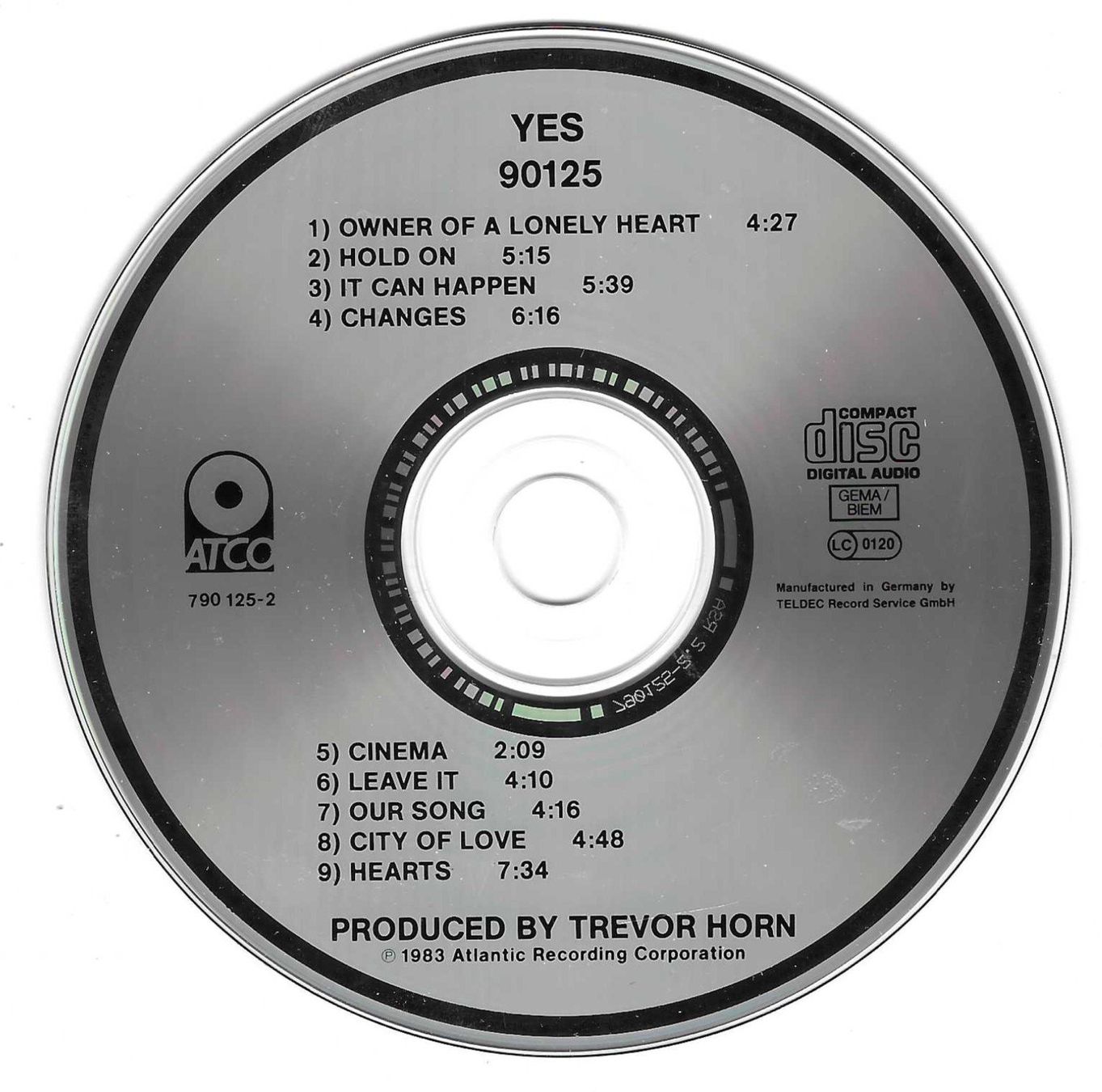 CDs: YES  -  90125 – Gebraucht aus Bex von Giorgiob 2