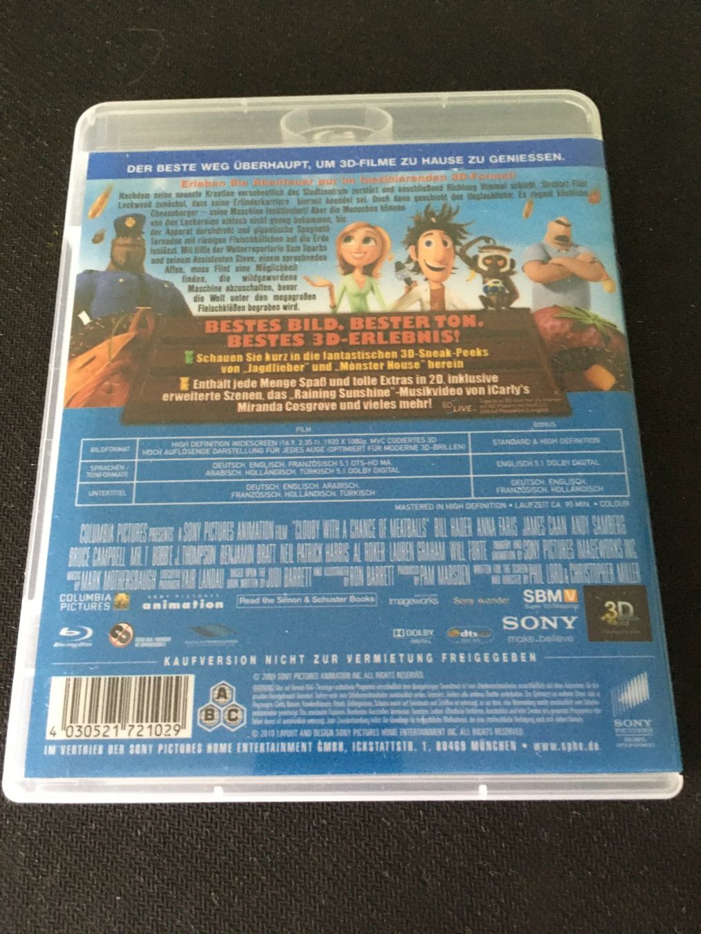 Alle DVDs: Wolkig mit Aussicht auf Fleischbällchen (Blu-Ray) – Gebraucht aus St.Gallen von MedienJoe 1