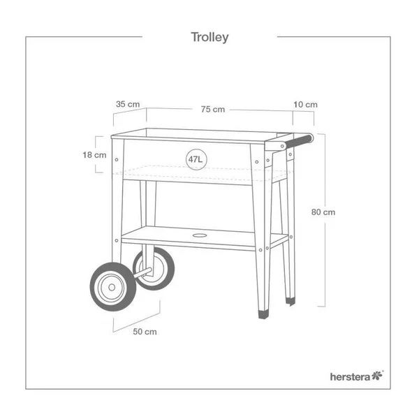 Vasi per fiori: Hochbeet Urban Garden Trolley Mint – Usato da Bern venduto da ron_l6jq 4