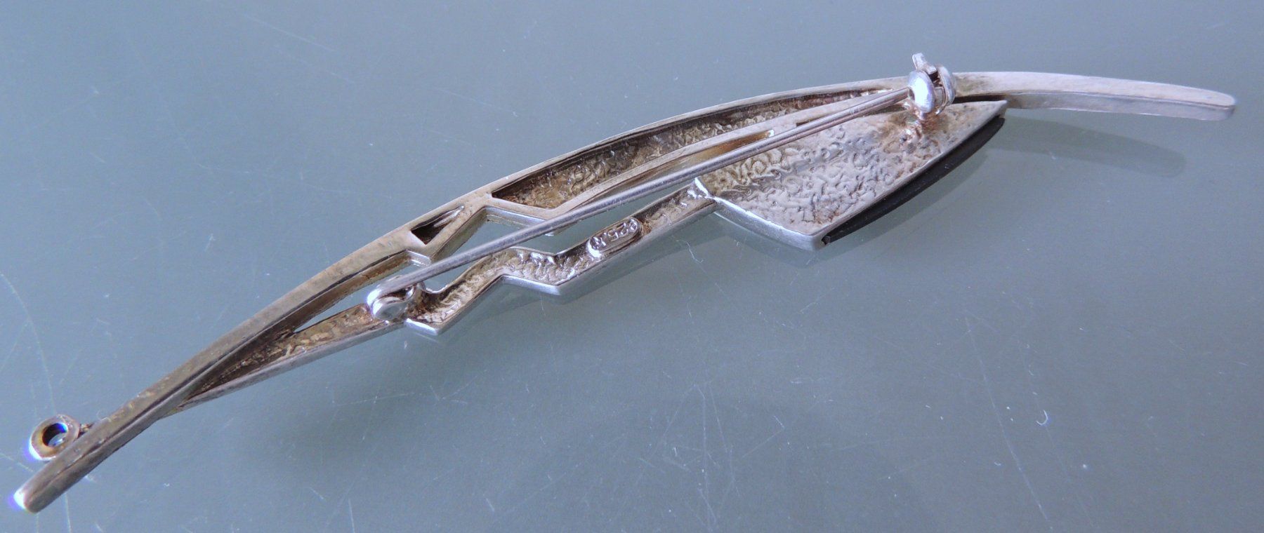Broschen & Nadeln: Teilvergoldete Silber 925 Brosche 90 mm – Gebraucht aus Waldenburg von schaller707 3