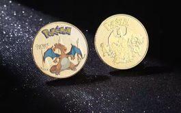 Pokemon 🍀 Glurak 🍀(Goldmünze) Sammelmünze (NEU/OVP)