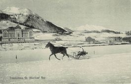 TRABFAHREN St. Moritzer See GR ca 1910!