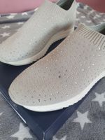 Knit Sneakers von Caprice Gr. 37 Hellgrau mit BlingBling