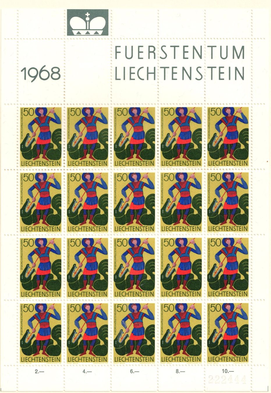 Tutti i francobolli: K'Bogen  Kirchenpatrone   25.April  1968    postfrisch – Nuovo (secondo la descrizione) da Mellingen venduto da Ginger 3