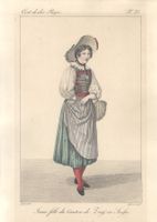 Tracht Zug : "Jeune fille du canton de Zoug"- GATINE