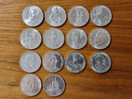 Lot 14x 25 Schilling Österreich Gedenkmünzen Silber (D66)