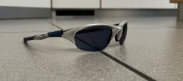 Sonnenbrille Oakley silber blau gebrauchter Zustand