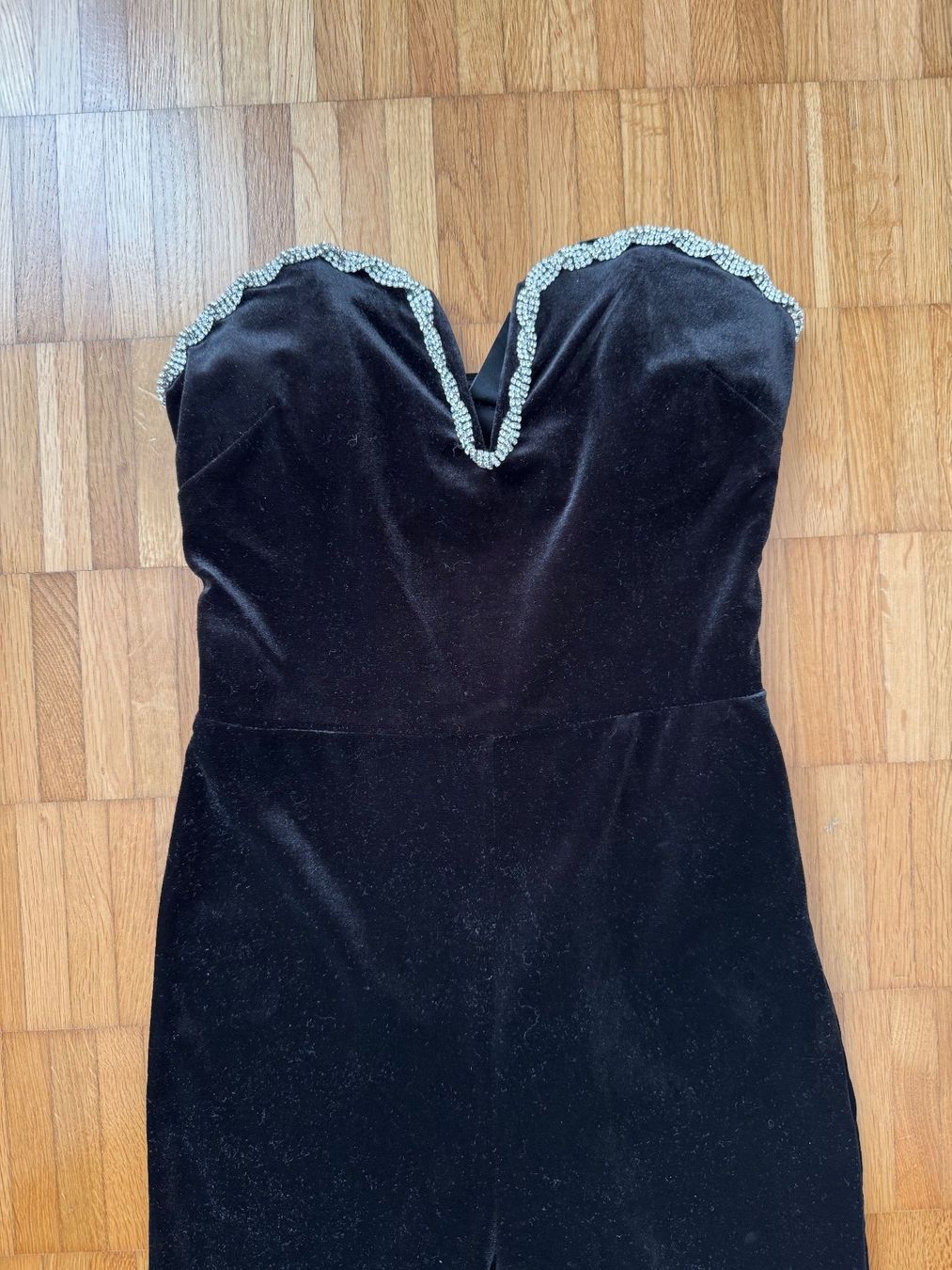 Tute: Schwarzer Samt Jumpsuit Strass Gr. 34 XS elegant Festlich – Nuovo (secondo la descrizione) da Jona venduto da Good_luck1_ 2