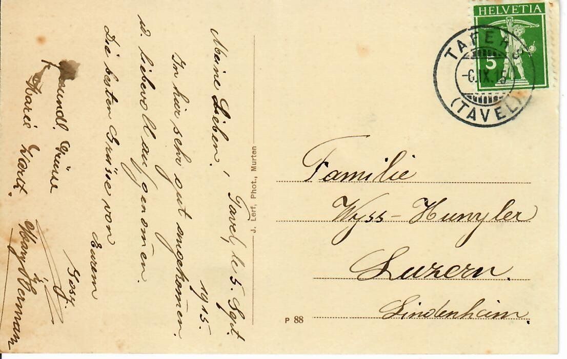 Cartoline postali: Gruss aus Tafers  1915 – Usato da Hochdorf venduto da Ziegel-16 1