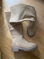 Lederstiefel beige