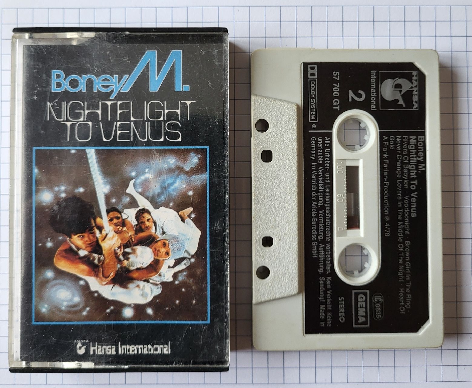 Kompaktkassetten: MC BONEY M. / NIGHTFLIGHT TO VENUS – Gebraucht aus Koppigen von Jsimsala