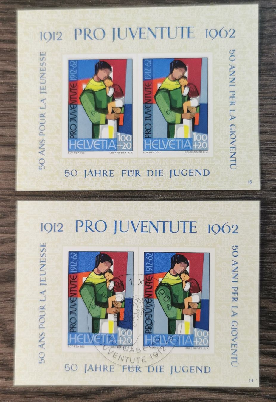 Tutti i francobolli: TR22 Bloc Timbre Suisse 1962 – Usato da Cousset venduto da Patrick_Collections