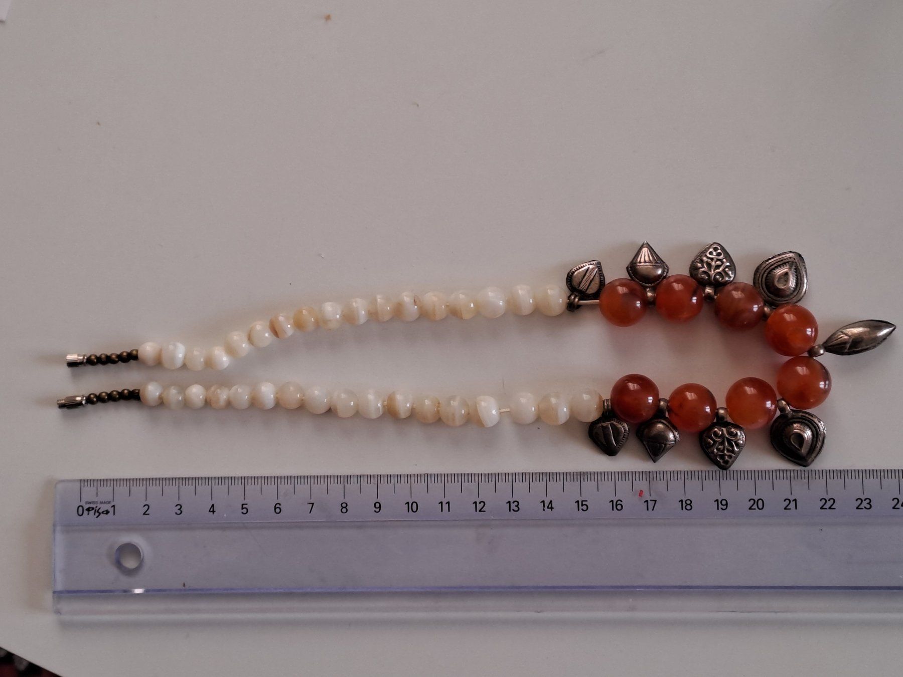 Ketten: COLLIER EN CORNALINE  ET ARGENT  INDE – Gebraucht aus LAUSANNE von KWEW 2