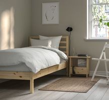 IKEA Bett 90×200 cm inkl. Matratze & verstellbarem Lattenros