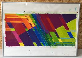 Mischtechnik, Collage von Heinrich Gisler 1988    (ID M193)