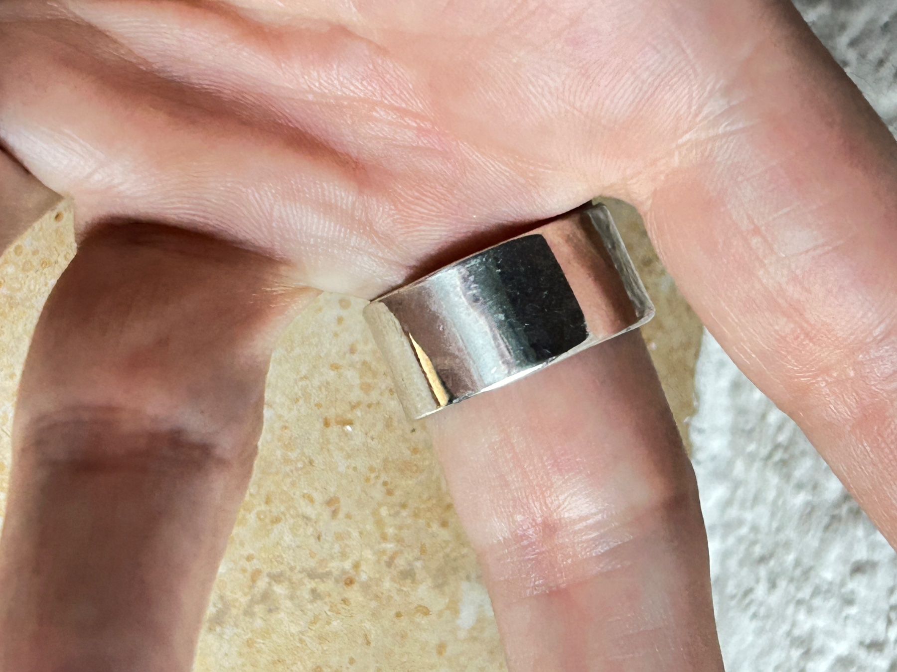 Anelli: Massiver Silberring mit Türkis-Stein (Grösse  63) – Usato da Dittingen venduto da Bellevista 2