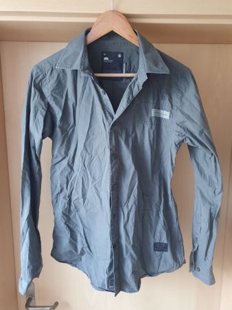 stylisches Hemd von G-Star, anthrazit, Gr. M, slim fit