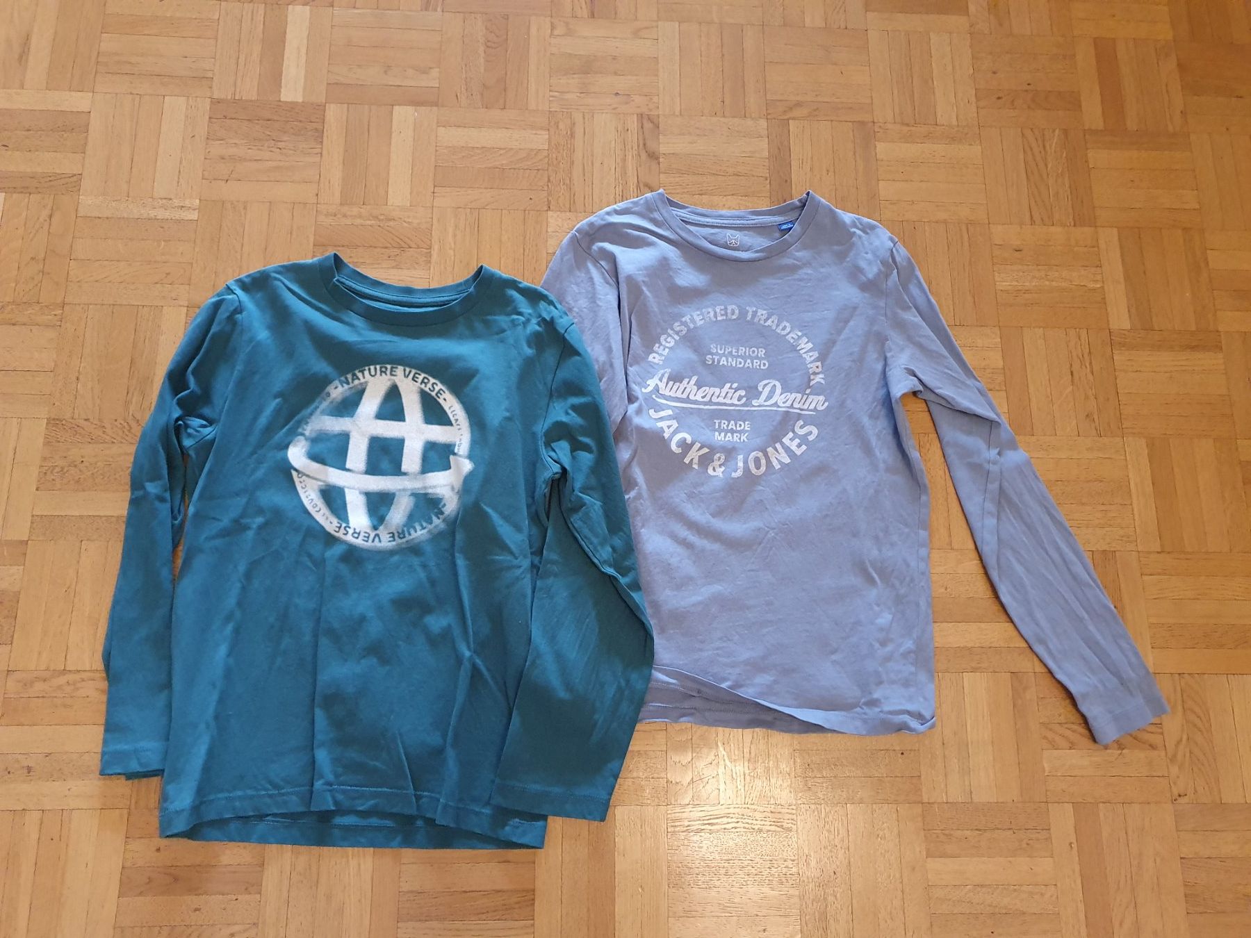 Camicie, T-shirt & Polo: 2 Langarmshirts, Gr. 140 &152, Jack&Jones & Tom Tailor – Nuovo (secondo la descrizione) da Genève venduto da sve_kk28