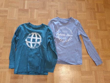 2 Langarmshirts, Gr. 140 &152, Jack&Jones & Tom Tailor