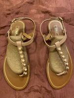 Zehentrenner Sandalen ONLY Gr 37 Perlen rosa rose NEU