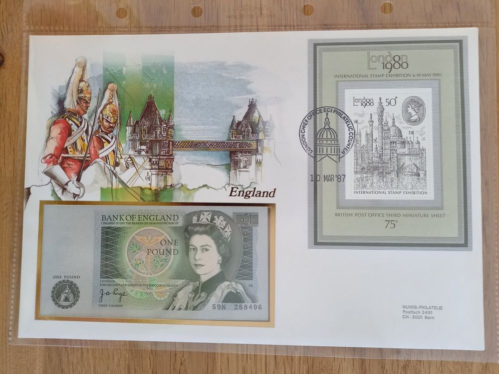 Banknotenbrief England (Gebraucht) in Schwendibach für CHF 9 – mit ...