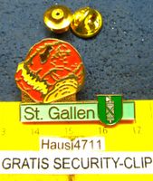 ST.GALLEN KANTONS-WAPPEN MIT ST.GALLER.-BROT PIN GEPRÄGT