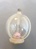 Weihnachtsbaumkugel mit Schwein innen Glas ca. 6cm