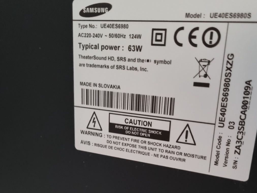 Televisori: Samsung UE40ES6980, 40" Slim LED,  Sliber – Usato da Hausen AG venduto da itsFredy 1