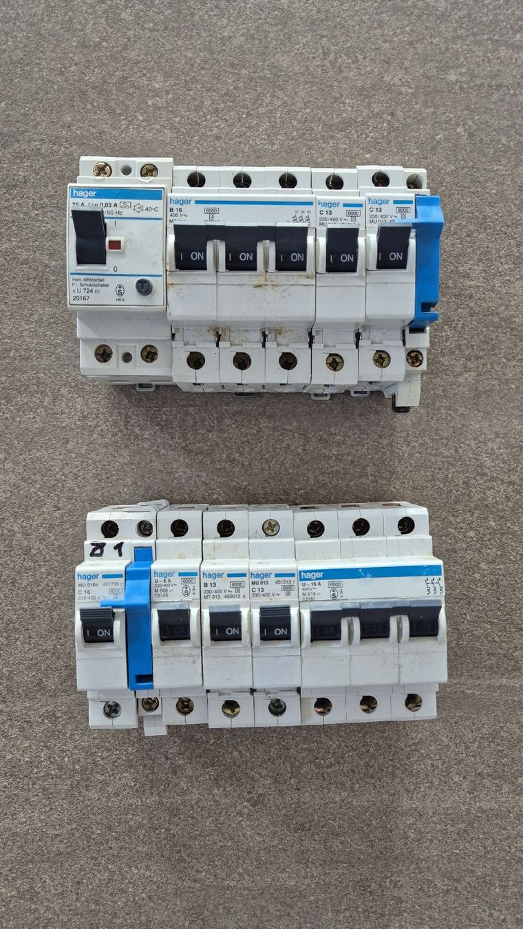 Hager Componenti elettronici: Diverse Hager Sicherungsautomat, gebraucht. – Usato da Gachnang venduto da Deltablau