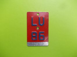 Velonummer / Fahrradnummer LU 86 ... zum 40. Geburtstag !