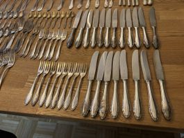 Grosses Besteckset WMF Nirosta versilbert antik gebraucht