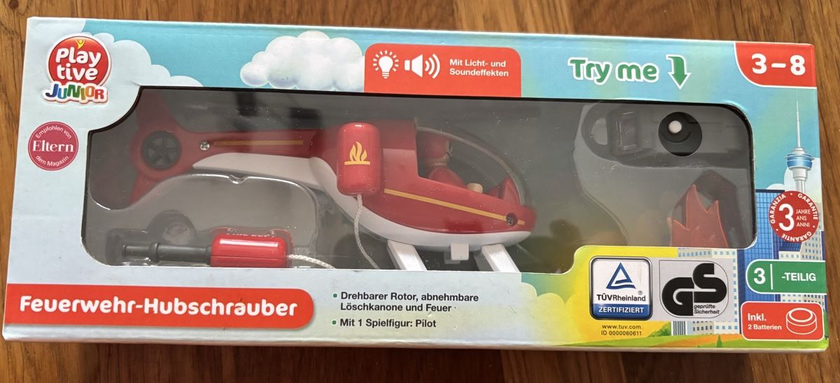 Giocattoli: Playtive Junior Feuerwehr-Hubschrauber - Neu – Nuovo e nell'imballaggio originale da Buchs AG venduto da Yuca01