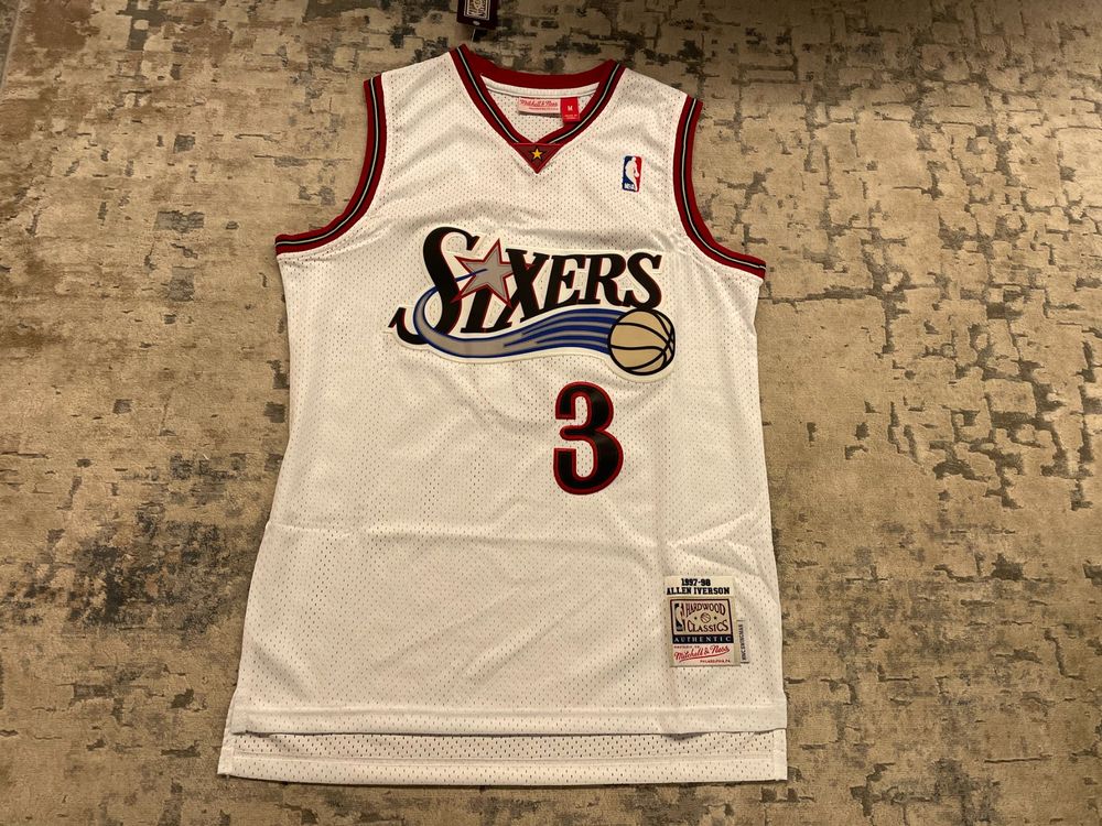 NBA Authentic Jersey Philadelphia 76ers 1997-98 Allen Iverson #3