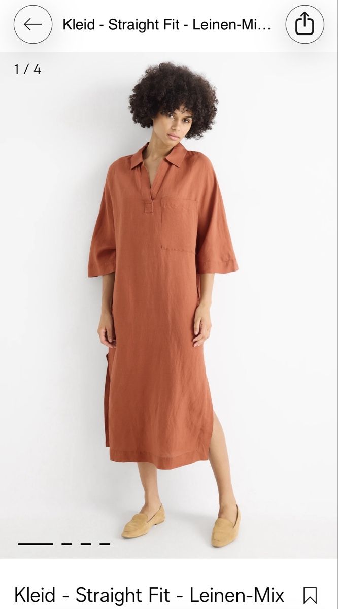 C&A Vestiti: Leinenmix kleid c& a L – Nuovo (secondo la descrizione) da Winterthur venduto da Chepa61