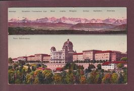 BERN - Bundeshaus - Alpen - 1915 // kleiner Riss //