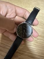 Armbanduhr Michael Kors schwarz Lederband silberfarben