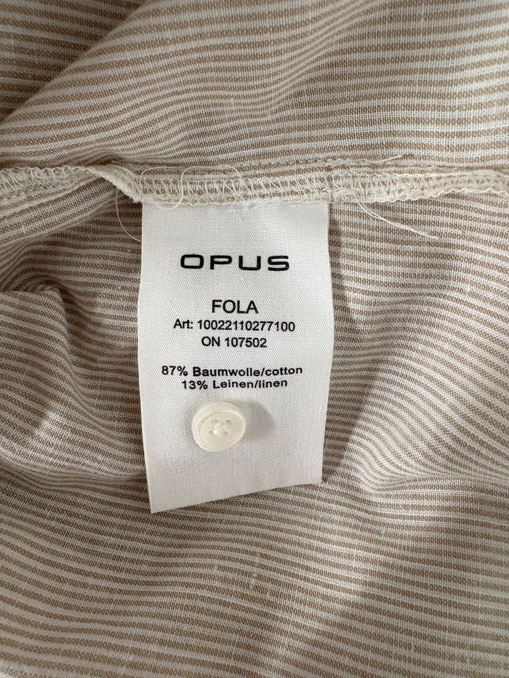 Opus Blusen: Opus Sommerbluse beige gestreift 36-42 Baumwolle Leinen – Neu (gemäss Beschreibung) aus Regensdorf von secondchancefashion 5