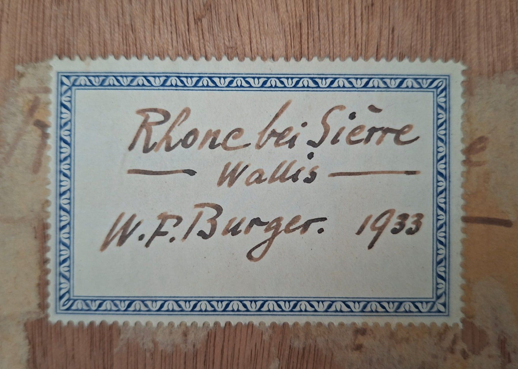 Gemälde: Rhone bei Sièrre Gemälde von W.F.Burger – Gebraucht aus Weiningen ZH von nic--ole 2
