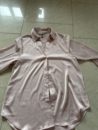 H&M Bluse, Gr. S, zartrosa, Satin-Optik, Top Zustand!
