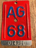 AG 68 - VELONUMMER - FAHRRADSCHILD - PLAQUE DE VELO - AG 68
