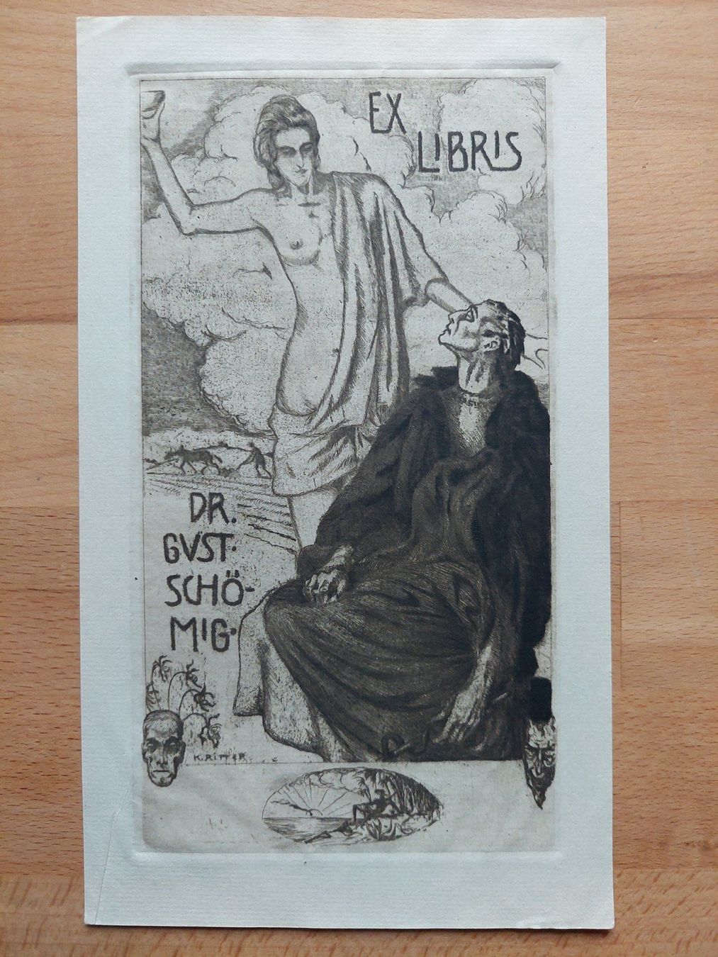 Gemälde: Exlibris Karl Ritter - Original Radierung – Gebraucht aus Obfelden von Exlibris-Art