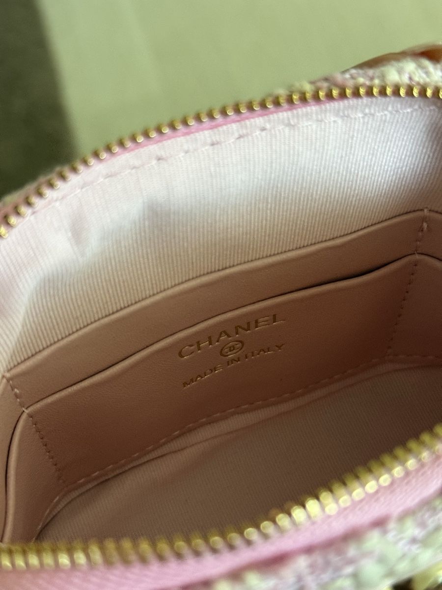 Chanel Borse da donna: CHANEL Pink Houndstooth Mini Tweed Tasche – Nuovo (secondo la descrizione) da Winterthur venduto da Skerk18 7