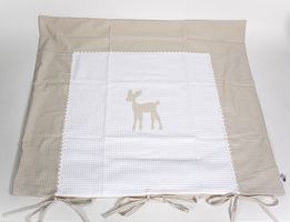 Babydeckenbezug weiss-beige, KIDSBÜHL