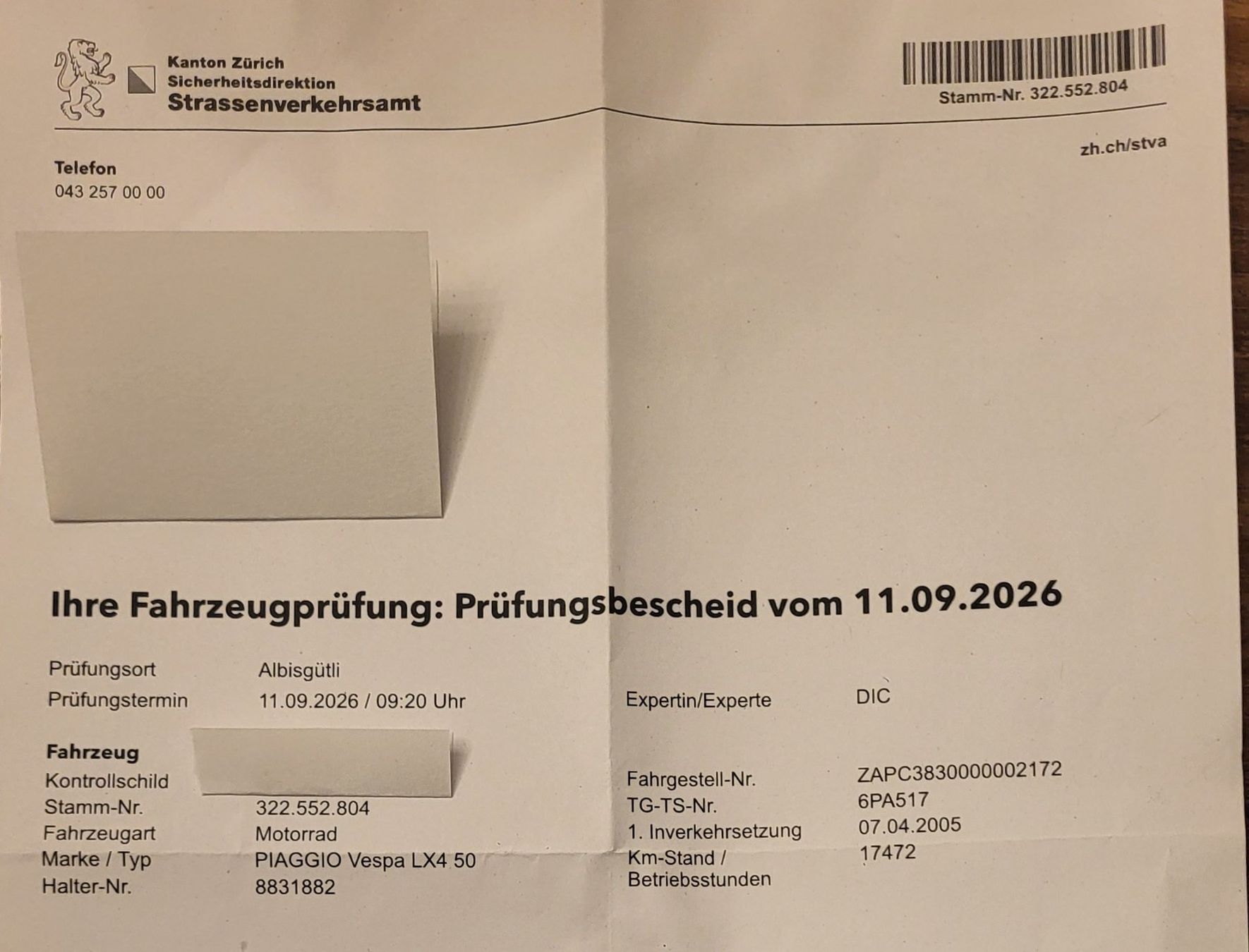 Route: Piaggio Vespa LX4 50 – D'occasion à Embrach par ujgy 3