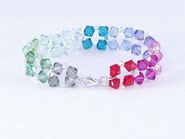 Damenarmband Swarovski Kristalle Bunt mit Verschluss