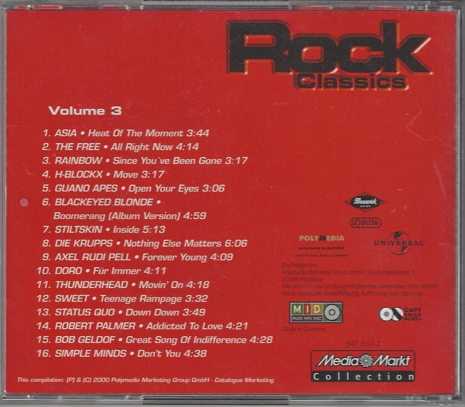 CDs: 3 CD: ROCK CLASSICS - Compilation – Gebraucht aus Rotkreuz von groeli69 5