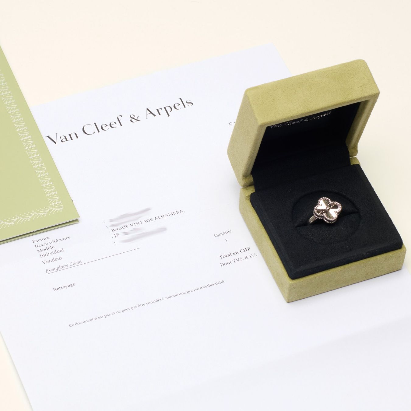 Anelli: Authentique Bague VAN CLEEF ARPELS Alhambra Guilloché – Nuovo (secondo la descrizione) da Carouge GE venduto da TLD 5