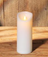 LED Echtwachs Kerze DeLuxe, bew. Flamme