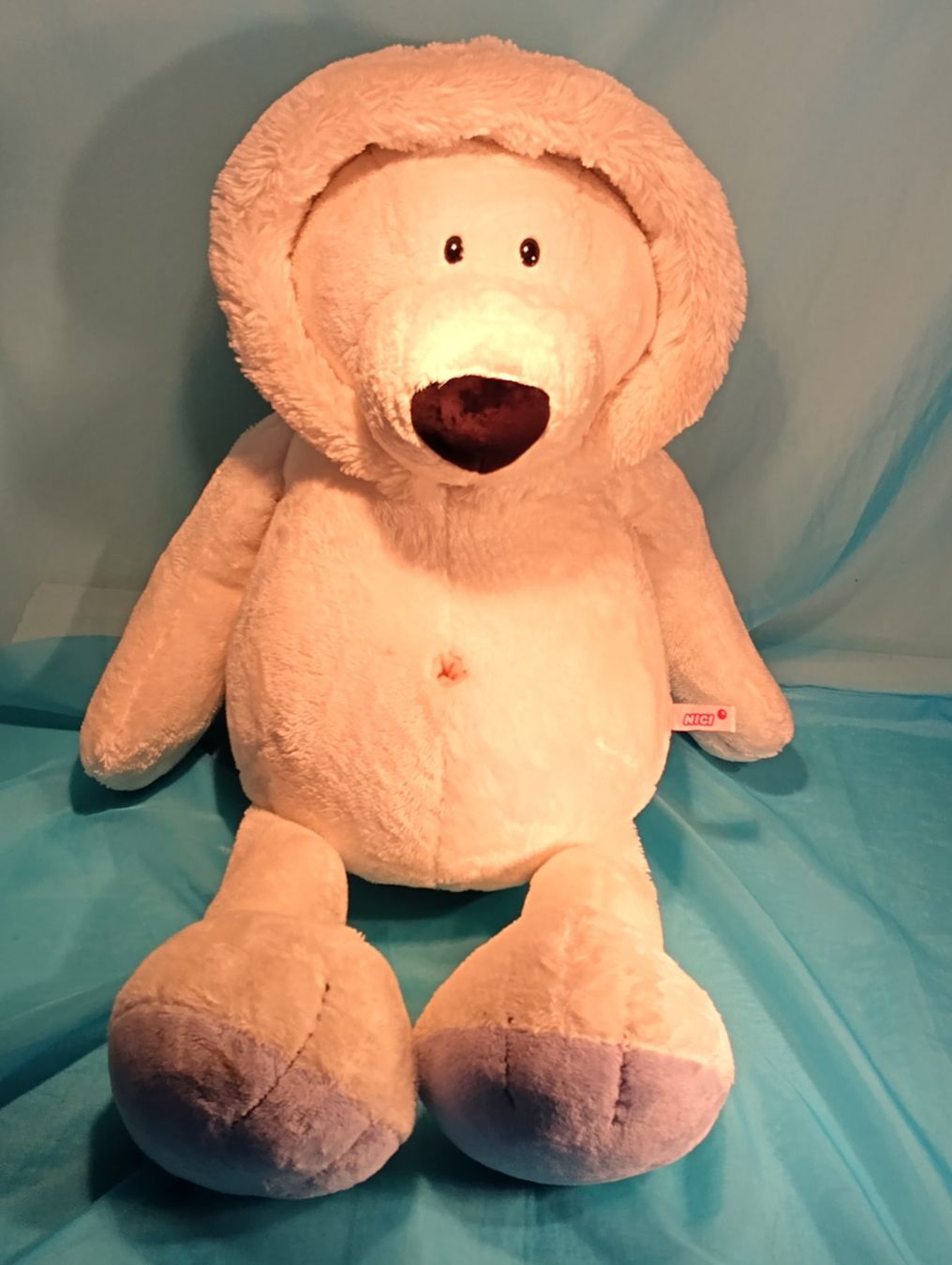 Nici Spielzeuge: XL NICI Eisbär mit Kapuze. L: 80cm – Neu (gemäss Beschreibung) aus Bellach von JingleCherry 4